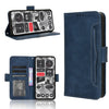 For Nothing Phone 2 Estuche de cuero para teléfono con ranuras para tarjetas y textura de becerro con sensación de piel (azul)