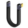 240W 40Gbps USB-C / Type-C macho a USB-C / Type-C Cable de datos de placa flexible con curva lateral hembra