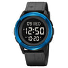 SKMEI 2047 Reloj de pulsera digital deportivo multifuncional resistente al agua hasta 50 m para hombre (azul + negro)