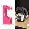Para PS4 / PS5 YX029 Soporte para pantalla de escritorio para auriculares Gamepad (rosa + transparente)