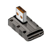 Adaptador mecánico USB 3.1 Gen2 de 120 W a tipo C de 10 Gbps, Estilo: Curva media