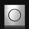 Panel de interruptores LED de dibujo de alambre de aluminio gris de 86 mm, estilo: un control de facturación