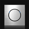 Panel de interruptores LED de dibujo de alambre de aluminio gris de 86 mm, estilo: dos controles de facturación