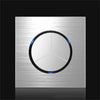 Panel de interruptores LED de dibujo de alambre de aluminio gris de 86 mm, estilo: Control de facturación triple