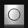 Panel de interruptores LED de dibujo de alambre de aluminio gris de 86 mm, estilo: control de facturación cuatro
