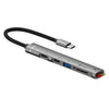 5 en 1 USB-C / Type-C a USB-C / Type-C + USB + Lector de tarjetas SD y TF