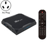 X96 Max + 4K Caja de TV inteligente con control remoto, Android 9.0, AMLOGIC S905X3 Cortex-A55,2GB + 16GB, Soporte LAN, AV, 2.4G / 5G WIFI, USBX2, Tarjeta TF, AU Plug