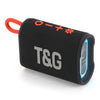 T&G TG396 Altavoz Bluetooth impermeable IPX7 con luz ambiental RGB portátil para exteriores (negro)