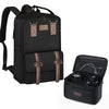 Mochila para computadora portátil con cámara Cwatcun D78 con estuche para cámara con inserción desmontable (negro)