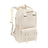 Mochila para computadora portátil con cámara Cwatcun D78 con estuche para cámara con inserción desmontable (blanco cremoso)