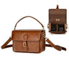 Bolso de hombro para cámara de cuero retro Cwatcun D80, tamaño: 22 x 16 x 12 cm, cuero sintético pequeño (marrón)