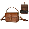 Bolso de hombro para cámara de cuero retro Cwatcun D80, tamaño: 25,5 x 18,5 x 12,5 cm Cuero sintético mediano (marrón)