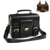 Cwatcun D83 Estuche para cámara pequeña vintage Bolso mensajero para cámara de cuero, tamaño: 24 x 17 x 12 cm (negro)