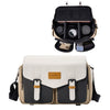 Cwatcun D99 Bolso para cámara de un solo hombro en color de contraste Bolso para cámara para exteriores Bolso cruzado profesional, Tamaño: 32,5 x 14,5 x 21,5 cm Grande (Negro caqui)