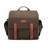 Cwatcun N1 Bolsa de fotografía para cámara digital impermeable de lona multifuncional retro, tamaño: 29 x 14,5 x 22 cm Café