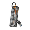 SW4U-A Estación de acoplamiento USB 5 en 1 a 1xType-C + 4xUSB3.0 HUB (gris)