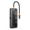SW10V 10 en 1 Type-C a PD+USB3.0+2xUSB2.0+HDMI+VGA+RJ45+1xSD/TF+Audio 3.5 HUB Docking Station (gris)