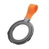 Soporte de anillo para teléfono con soporte giratorio magnético MagSafe (negro + naranja)