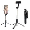 Q07 Bluetooth Selfie Stick Trípode multifuncional para transmisión en vivo con luz (negro)