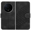 Funda de cuero con relieve de cabeza de elefante y cordón para Honor Magic8 (negra)