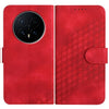 Funda de cuero con relieve de cabeza de elefante y cordón para Honor Magic8 (roja)
