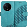 Funda de cuero con relieve de cabeza de elefante y cordón para Honor Magic8 (azul claro)