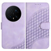 Funda de cuero con relieve de cabeza de elefante y cordón para Honor Magic8 Pro (morado claro)