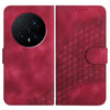Funda de cuero con relieve de cabeza de elefante y cordón para Honor Magic8 Pro (rosa)