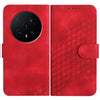 Funda de cuero con relieve de cabeza de elefante y cordón para Honor Magic8 Pro (roja)