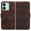 Funda de cuero con relieve de cabeza de elefante y cordón para Honor Play10 4G (café)