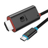 Cable adaptador USB-C / Type-C a HDMI HD 4K 60 Hz, longitud: 1,8 m (negro)