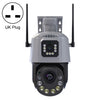 Cámara WiFi domo HD inteligente de doble lente QX109 (enchufe del Reino Unido)