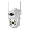 La cámara dual QX95 de 6MP WiFi admite intercomunicador de voz bidireccional y reconocimiento de IA (enchufe del Reino Unido)