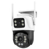 La cámara dual QX101 de 6MP WiFi admite intercomunicador de voz bidireccional y visión nocturna por infrarrojos (enchufe del Reino Unido)