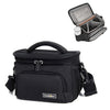 Cwatcun D67 Bolso bandolera para cámara Bolso de hombro para lentes de fotografía, Tamaño: 30,5 x 16,5 x 20 cm L (Negro)