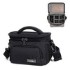 Cwatcun D67 Bolso bandolera para cámara Bolso de hombro para lentes de fotografía, Tamaño: 36 x 21 x 24 cm XL (Negro)