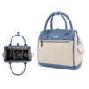 Bolso para cámara de lona en contraste Cwatcun D112 Bolso de mano cruzado con un solo hombro, tamaño: 24,5 x 30 x 15,5 cm (azul)