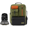 Cwatcun D117 Mochila de fotografía de gran capacidad con hombros, bolsa para cámara portátil, tamaño: 42 x 31 x 13 cm (verde militar)