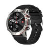 LEMFO ELF3 Reloj inteligente con correa de silicona para exteriores con pantalla redonda TFT de 1,39 pulgadas compatible con monitoreo de oxígeno en sangre (plateado)