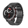LEMFO ELF3 Reloj inteligente con correa de acero para exteriores con pantalla redonda TFT de 1,39 pulgadas compatible con monitoreo de oxígeno en sangre (negro)