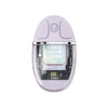 Ratón inalámbrico ZGA colorido transparente de modo dual 2.4G + Bluetooth 5.0 (púrpura)