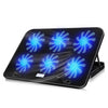 ICE COOREL Base de computadora portátil Control de velocidad Soporte de enfriamiento silencioso de seis ventiladores Rejilla de enfriamiento, Estilo: Edición premium (Negro)