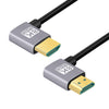 Cable adaptador de audio y video HD HDMI macho a HDMI macho con codo doble, longitud: 0,5 m (curva izquierda derecha)