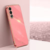 Para Meizu 20 5G XINLI Caja de teléfono de TPU con borde dorado y revestimiento recto 6D (rojo espino)