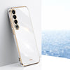 Para Meizu 20 Pro 5G XINLI Caja de teléfono de TPU con borde dorado recto 6D (blanco)