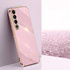 Para Meizu 20 Pro 5G XINLI Caja de teléfono de TPU con borde dorado y revestimiento recto 6D (púrpura cereza)