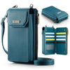 CaseMe Me40 Bolso bandolera multifuncional vertical para teléfono (azul verde)