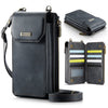 CaseMe Me40 Bolso bandolera multifuncional vertical para teléfono (negro)