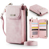 CaseMe Me40 Bolso bandolera multifuncional vertical para teléfono (rosa)