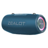 Altavoz Bluetooth portátil para exteriores Zealot S87 de 80 W con luz RGB (azul)